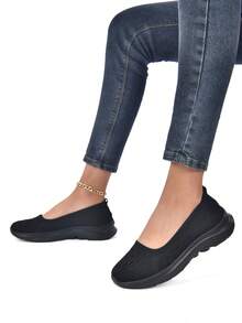 Mocassini piani, traspiranti, con punta tonda e senza lacci da donna, con decorazione in pizzo, leggera e comoda suola morbida, scarpe sportive casual basse per primavera/estate