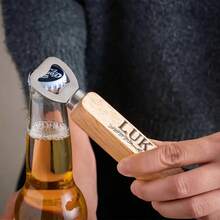 10 peças/30 peças/50 peças Abridor de Garrafas de Madeira Personalizado, Pode Personalizar Nome e Data, Prático, Adequado como Presentes de Casamento, Presentes para Padrinhos, Lembrancinhas de Festa, Utensílios de Cozinha e Presentes de Aniversário - Cor da madeira - Visão 4