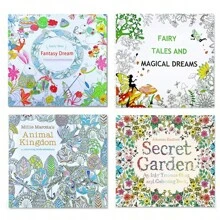 1pc Random Style Students Stress Relief Drawing Coloring Book, Mandalas Coloring Pages, English Version Random Design