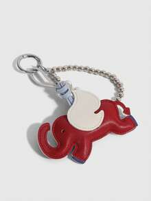 INS Style Cool Girl, Patchwork Decor, Elephant Shaped Pendant, Key Chain, Rope Knot Decor Lanyard, Suitable For Girls/Ladies, Appropriate For Work/School, Small Gift For Her, Can Enhance Your Style