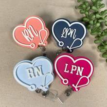 Spersonalizowany bębenek na identyfikator pielęgniarki Spersonalizowany bębenek na identyfikator pielęgniarki Wciągany bębenek na identyfikator stetoskopu Uchwyt na identyfikator Serce pielęgniarki