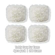 1 Skein Soft Faux Teddy Fur Yarn 100% Polyester Faux Fur Yarn Boucle Eyelash Cycle Yarn 50 Grams - Suitable For Diy Projects, Hand Bag, Jacket, Hat, Scarf & Other Home Textile Projects.