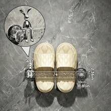 1/2pcs Wall-Mounted Bathroom Slipper Rack,Drying Mounted Shoe Holder,No Drilling Required,Very Suitable For Slippers, Towels And Home Decorations