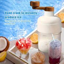 SOKANY Portable Shaved Ice Machine, Smoothie Machine, Ice Crusher, Suitable For Making Ice Cream, Fruit Smoothies And Snow Cones, Easy To Operate Handle, Very Suitable For Family, Gatherings And Outdoor Use