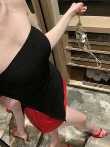 Nude Color High Heel Sandals, Square Toe Sexy Slingback Stilettos For Summer, Recommended To Order One Size Up According To Size Chart, Red Shoes - Red - View 7