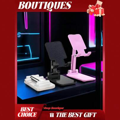 1个可折叠桌面手机支架，适用于智能手机和平板电脑