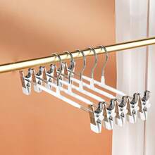 5PCS Anti-Slip Multifunction Clothes Hanger,Clip Skirt And Pants, Convenient, Stainless Steel Thick Clothes Storage Rack For Household,No Marks Left, Protecting Clothes