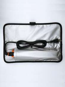 1pc Curling Iron Storage Bag Electric Clip Protective Cover, Curling Iron Anti-Scalding Storage Bag Makeup Artist Hairdressing Tool Anti-Scalding Carrying Case, Hairdressing Tool Protective Cover Curling Iron Storage Bag Straightening Hair Clip Insulation Bag Hairdresser Iron Straightening Tool Anti-Scalding Pad Protective Cover, Desktop Anti-Scalding Protective Bag