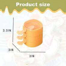 1pc Multi-Layer Silicone Ice Pop Mold With Lid, Cat Ice Pop Mold With Stick, DIY Food Storage Container - Multicolor - View 2