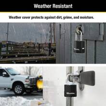 Master Lock Magnum Heavy Duty Outdoor Padlock With Key, Weather Resistant Body And Cut Resistant Shackle Make Lock Perfect For Fences, Gates, Sheds, M115XDLF - Padlock - View 6