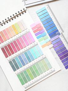 1400/1000/200 Miếng dán Morandi nhiều màu, Miếng dán đánh dấu học sinh, Miếng dán ghi chú văn phòng, Miếng dán ghi chú trong suốt PET, 200 Miếng/Tờ, Đồ dùng học tập, Quay lại trường - Nhiều màu - Xem 8