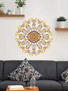 1pc Bohemian Mandala Stickers Living Room Kitchen Bedroom Sofa Background Outdoor Home Wall Stickers Decoration PVC Material Waterproof Detachable Room Decor Wall Decor Personalised Stickers