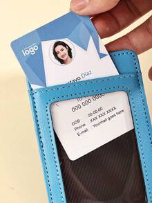 1 件颈挂拉链卡片收纳包 PU 皮革便携式轻便卡包卡片钱包适合教师学生工作用品（不含卡）教师礼物身份证夹照片卡夹女士钱包迷你钱包钱包学校用品 - 彩色 - 查看 11