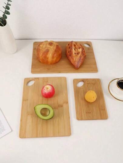 3件套竹制砧板（大、中、小），创意蔬果切菜板，木质托盘，桌面装饰，奶酪板和熟食拼盘套装，野餐和厨房的理想之选