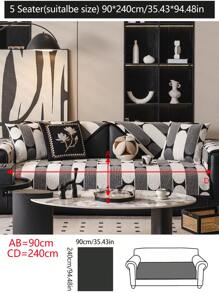 1pc Universal Sofa Cushion Cover, Modern Simple Non-Slip Sofa Seat Pad, Dust-Proof Washable Sofa Slipcover, Light Gray Soft Fade-Resistant Pet-Friendly Couch Protector Fits L-Shaped, 1/2/3/4 Seat Sofas For Bedroom, Office, Living Room