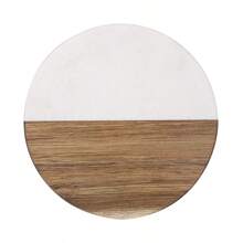 大理石隔热杯垫，玫瑰木拼装，圆形、方形、六角形，欧式奢华咖啡杯垫，适用于咖啡杯、茶杯、各种杯子，适合居家、咖啡厅、餐厅 - 彩色 - 查看 16