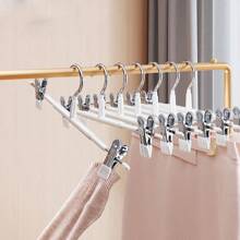 5PCS Anti-Slip Multifunction Clothes Hanger,Clip Skirt And Pants, Convenient, Stainless Steel Thick Clothes Storage Rack For Household,No Marks Left, Protecting Clothes