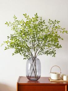 1PC 42.51Inch Artificial Nandina Domestica, Nandina Faux Branches For Vase, Artificial Plants For Shop Garden Office Home Decor, Artificial Plant Ficus Branch Fall Decor