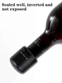 1pc/2pcs Red Wine Bottle Stopper, Universal Home Use Sealing Plug, Preservative Wine Stopper Vacuum Seal Glass Bottle Cap, Creative All-Purpose Airtight Wine Bottle Lid