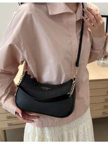 One Piece Of Solid-Color PU Leather Fashionable Underarm Bag. It Is A Simple And Stylish Large-Capacity Shoulder Bag, A Business-Commuting Crossbody Bag, And A Small Hand-Carried Bag For Daily Office Use. Suitable For Girls, Female College Students, Newbies And White-Collar Workers. It Is Very Suitable For Offices, Universities, Work, Business, Commuting, Outdoor Activities, Traveling And Outings.