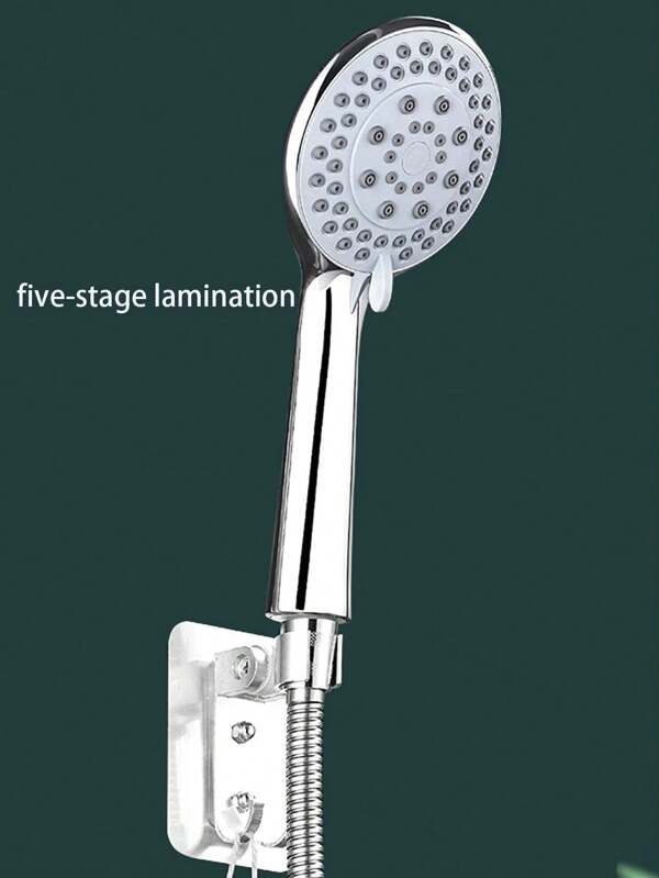 Steering Wheel Shower Head Wall Bracket Hose Set 5-Speed 4-Point Adjustment Pressurized Hand Spray Shower Bathroom Decoration Hardware Back To School