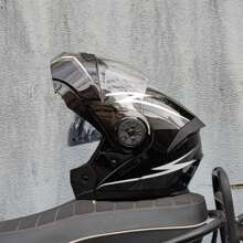 Kask motocyklowy ORZ Modular, odchylana osłona twarzy, dwa wizjery, unisex, do użytku przez cały rok