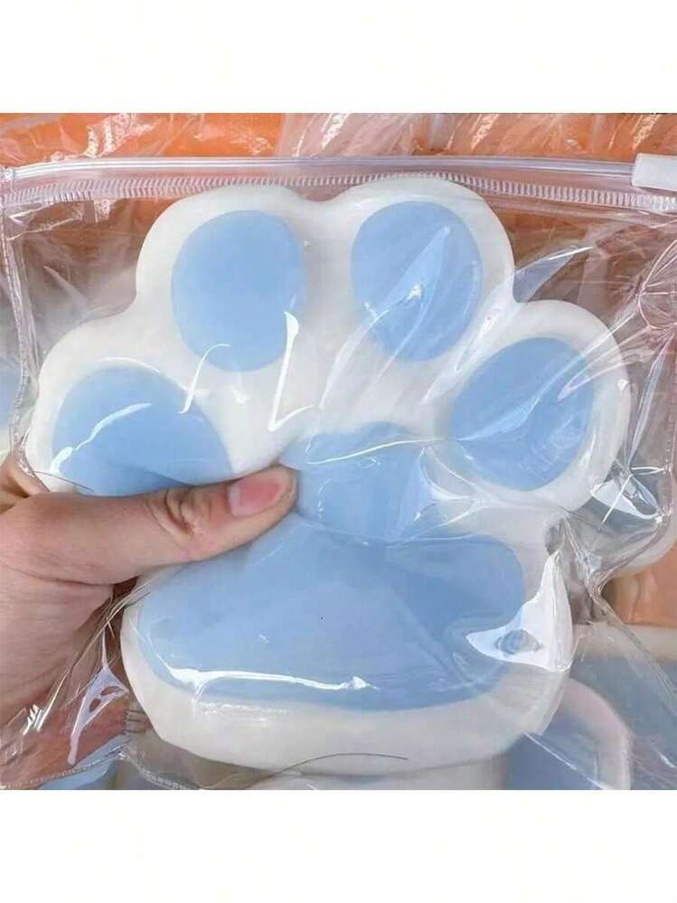 1 peça de brinquedo de silicone para pata de gato, textura de uva, recuperação lenta, durável, alívio do estresse para crianças/adultos brincarem, perfeito para crianças/adultos, presentes de feriado/Halloween/Natal, disponível em verde, roxo, laranja, azul, rosa - Multicolorido - Ver 2