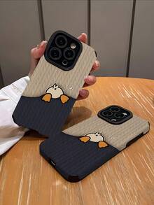 Minimalist Knitted Winter Material Cartoon Vertical Stripe Anti-Drop Phone Case Spring Easter Gift - Multicolor - View 2
