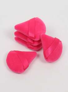 50pcs Mini Triangle Powder Puff, Made Of Ultra-Soft Velvet, Designed For Contour, Eyes And Corners, Cosmetics Blender, Suitable For All Skin Types