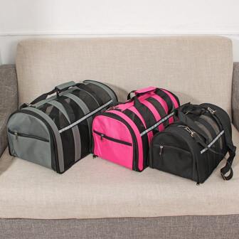 Foldable Pet Breathable Carrier Bag, Outdoor Handheld Shoulder Bag Suitable For Small & Medium Dogs