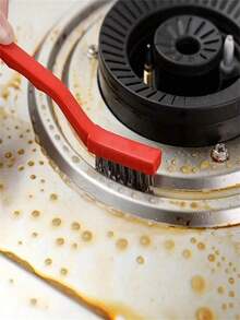 3件套厨房燃气灶清洁拆卸不锈钢丝刷厨房水龙头槽刷缝隙刷燃气灶清洁用品油污灰尘清洁含刮刀钢丝刷缝隙刷烟道刷（使用方法请看视频） - 瓦斯爐刷 - 查看 7