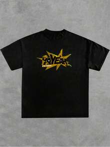 Men's Artistic MITSKI T-Shirt With Double Sided Print - màu đen - Xem 2