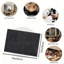 4pcs Solid Color Placemats, Elegant And Simple Design, 17.72 X 11.82 Inches, Machine Washable, Linen Fabric, Suitable For Restaurant, Party, Holiday, Dining Table Decoration