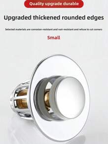 Explosive Pressure Type Basin Drain, Fast Drainage, Anti Clogging, Essential For Lazy People, Kitchen And Bathroom Universal Washbasin, Pressure Drainage Plug, Anti Odor And Insect Proof, No Installation Required, Replace Old Style Jumping Drain Back To School