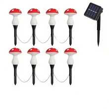20pcs/12pcs/8pcs Lampu Jamur Bertenaga Surya, Lampu Lantai untuk Dekorasi Taman, dengan 8 Fungsi, Cocok untuk Taman, Paskah, Natal, Halloween, dan Acara Lainnya - energi matahari - View 3