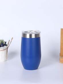 Copo Térmico Meiling 360ml Inox Com Tampa Antigotejamento - Azul Marinho - Visão 7