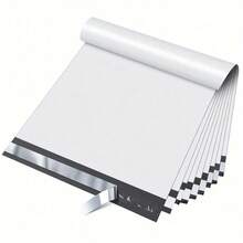 100个PE（聚乙烯）密封包装袋，全新，防水，自粘，适用于快递物流、运输和邮寄、学校用品、返校