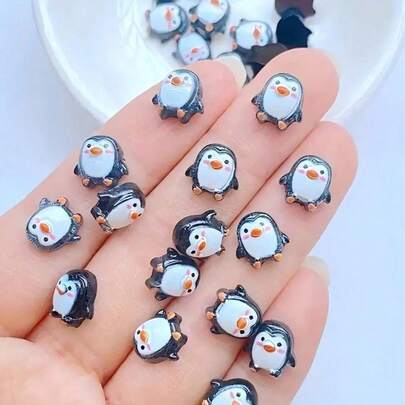 30pcs Cute Mini DIY Figurines Handmade Penguin Resin Ornaments (Check Size Before Buying) - Resin Party Decorations, Penguin Birthday Gifts, Party Gifts, Random, Mini Penguin Resin, Cute Gifts, Penguins, Mini Items, Ducks, Small Gifts, Resin Mini