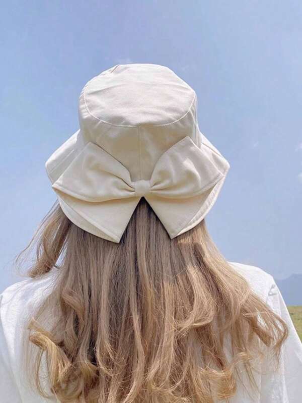1 pieza Sombrero de pescador de ala ancha para mujer - Resistente a los rayos UV, de color liso y elegante, adecuado para la playa y actividades al aire libre, sombrero para turismo