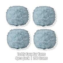 1 Skein Soft Faux Teddy Fur Yarn 100% Polyester Faux Fur Yarn Boucle Eyelash Cycle Yarn 50 Grams - Suitable For Diy Projects, Hand Bag, Jacket, Hat, Scarf & Other Home Textile Projects.