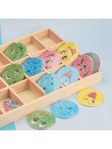 1/12pcs 微型手持滚球迷宫玩具，颜色/款式随机，节日庆祝礼物，带搞笑脸的可爱玩具，趣味玩具，鲨鱼玩具，儿童玩具，趣味玩具，儿童礼物，玩具，小玩具 - 彩色 - 查看 5