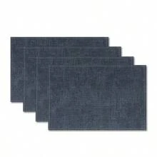 4pcs Solid Color Placemats, Elegant And Simple Design, 17.72 X 11.82 Inches, Machine Washable, Linen Fabric, Suitable For Restaurant, Party, Holiday, Dining Table Decoration