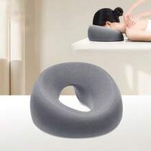 Almohada ergonómica para recostarse, de espuma de memoria transpirable, que brinda soporte para la cabeza, masaje corporal y descanso para el rostro, ideal para salones de belleza - Multicolor - Ver 12