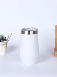 Meiling 360ml Stainless Steel Thermal Cup With Anti-Drip Lid - White - View 8