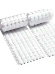 400pcs (200 Pairs) 0.36 Inch Diameter Self-Adhesive Round Dot Stickers, Suitable For Arts, Crafts, School Classrooms, Home And Office, Essential For Back To School - White - View 3