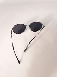 1 Pair Kids Metal Frame Square Fashion Glasses For Boys And Girls, Fashion Outdoor Sun Protection Photography Glasses