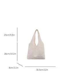 Korean Fresh Lace Flower Canvas Bag For Women New Large Capacity Shoulder Tote Bag Commuting Armpit Bag
