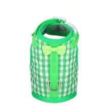 1pc Cute Small Animal Harness, Fruit Plaid Pattern With Bow, Adjustable Padded Walking Vest Suitable For Hamsters, Squirrels, Guinea Pigs