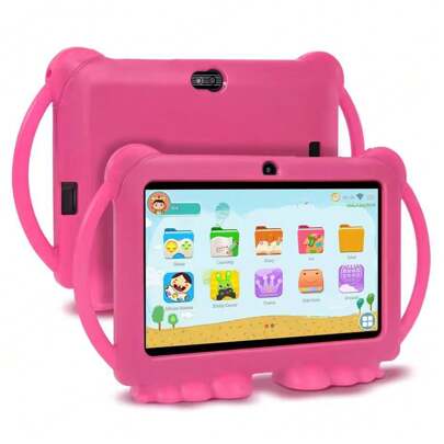 Kids Tablet, 7 Inch Tablet 16GB For RAM, 1GB For RAM, 2.4G WiFi,Eye Protection Screen, Parental Controls, Educational Apps,Games,Educational Tablet,Dual Camera, Shockproof Case,Fun Interaction,Cultural Enlightenment,Children's Gift,Holiday Gifts,Birthday Present,New Year's Gift,Children's Day Gift