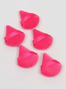 50pcs Mini Triangle Powder Puff, Made Of Ultra-Soft Velvet, Designed For Contour, Eyes And Corners, Cosmetics Blender, Suitable For All Skin Types